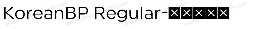KoreanBP Regular字体转换